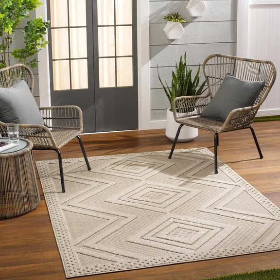 BoutiqueRugs Aimee Contemporary Runner Rug - Outdoor Safe - Lambswool, Dark Brown, Nutmeg - 2'7" x 7'3" Runner
