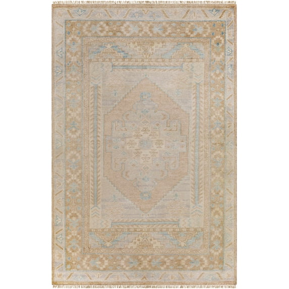 BoutiqueRugs Aliang Traditional Area Rug - Beige, Sage, PaleBlue - 2' x 3'