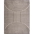 thumbnail image 1 of BoutiqueRugs Allard Contemporary Area Rug - Machine Washable - Peach, Charcoal - 7'10" x 10', 1 of 11