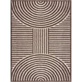 thumbnail image 1 of BoutiqueRugs Allard Contemporary Area Rug - Machine Washable - Peach, Dark Brown - 7'10" x 10', 1 of 12