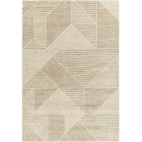 BoutiqueRugs Almas Modern Geometric Area Rug - Ivory, Peach, Medium Gray - 2' x 2'11"