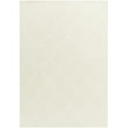 BoutiqueRugs Washable White Diamond 2x3 Accent Rug Transitional Wool Hand Tufted Pearl Ivory Cream Bohemian Almeda Entryway Bedside Nursery Mudroom Bathroom Powder Room Easy Clean Stain Resistant