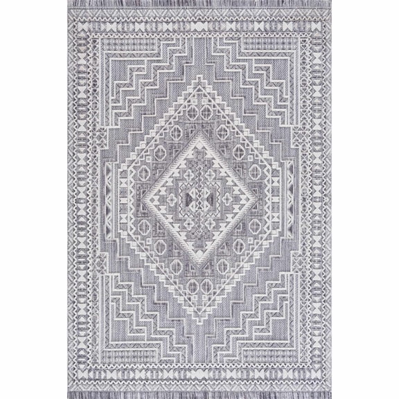BoutiqueRugs Alya Pet-Friendly Area & Runner Area Rug - Gray, Light Gray, White - 7'10" x 10'