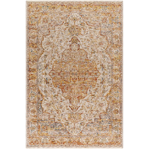 BoutiqueRugs Aman Traditional Area Rug - Light Sage, Tan, Mustard - 9' x 12'2"