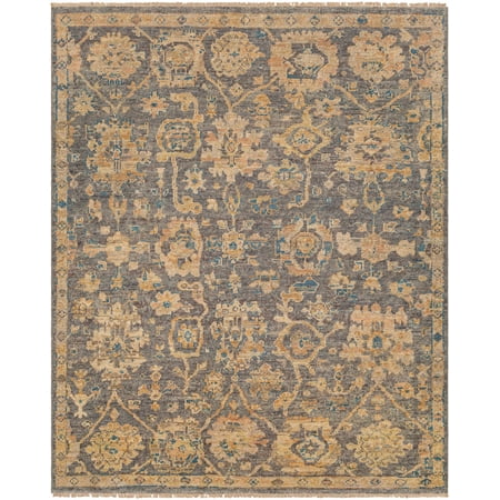 BoutiqueRugs Amazu Farmhouse Area Rug - Charcoal, Gray, Tan - 6' x 9'