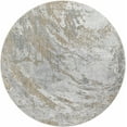 thumbnail image 1 of BoutiqueRugs Ambra Modern Abstract Area Rug - Light Gray, Multi Brown, Cloud Gray - 7'10" Round, 1 of 14