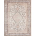 thumbnail image 1 of BoutiqueRugs Analu Bohemian Vintage Medallion Area Rug - Oriental Bordered Carpet for Living Room, Bedroom - Machine Washable - Blush, Peach, Brown- 5'3" x 7' (5x7), 1 of 15