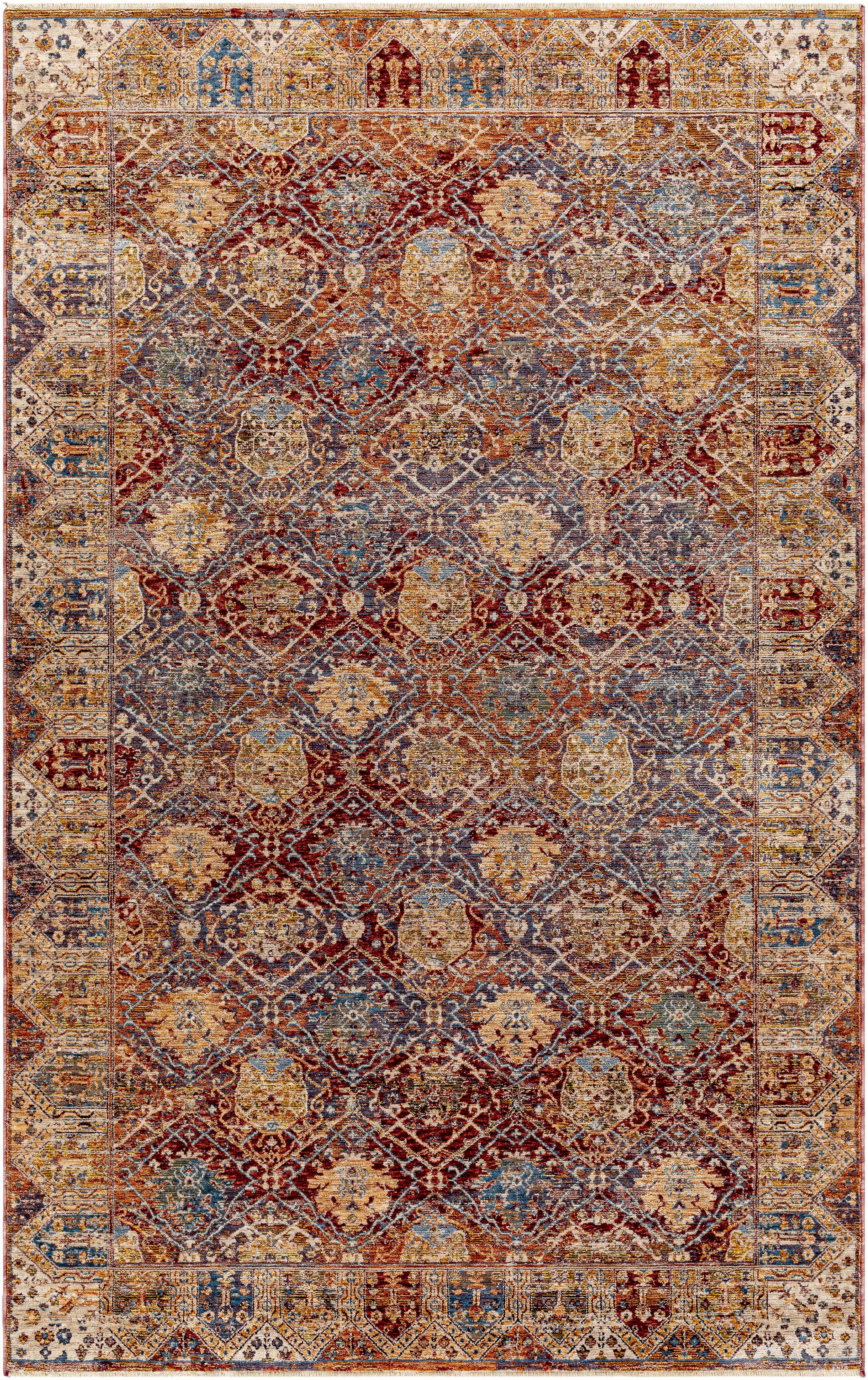 Blue Red Office Rug Boutique Rugs Anambongan Traditional Area Rug - Dark Red, Olive, Blue ...