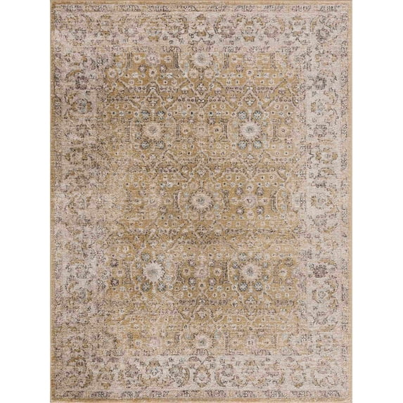 BoutiqueRugs Anana Farmhouse Area Rug - Gold, Peach - 2' x 3'