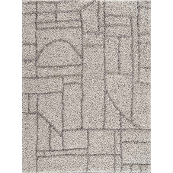 BoutiqueRugs Andia Farmhouse Area Rug - Silver, Silverstone - 2' x 3'