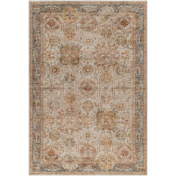 BoutiqueRugs Ange Traditional Area Rug - Light Sage, Sage, Tan - 10'2" x 7'10"