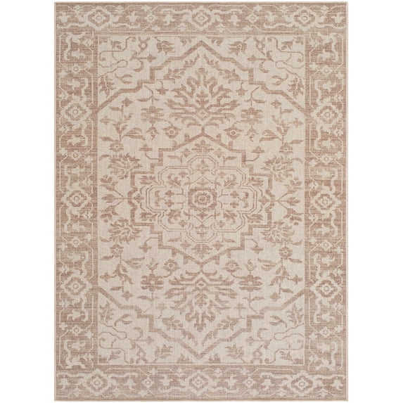 BoutiqueRugs Ansgar Traditional Area Rug - Machine Washable - Beige, Taupe, Ivory - 27" x 45"