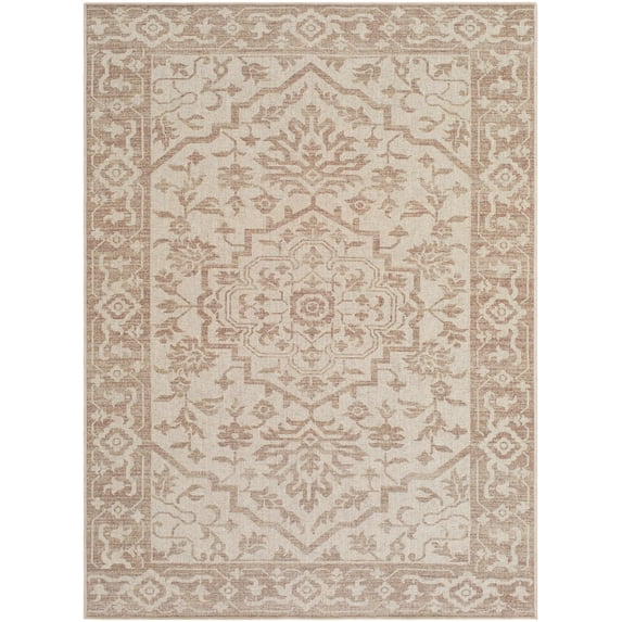 BoutiqueRugs Ansgar Traditional Area Rug - Machine Washable - Beige, Taupe, Ivory - 9' x 12'