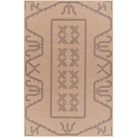 BoutiqueRugs Anuja Traditional, Transitional Area Rug - Machine Washable - Mocha, Taupe, Soft White - 9' x 12'