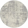 thumbnail image 1 of BoutiqueRugs Apison Contemporary Area Rug - Silver Gray, Gray, Ivory - 5'3" Round, 1 of 18