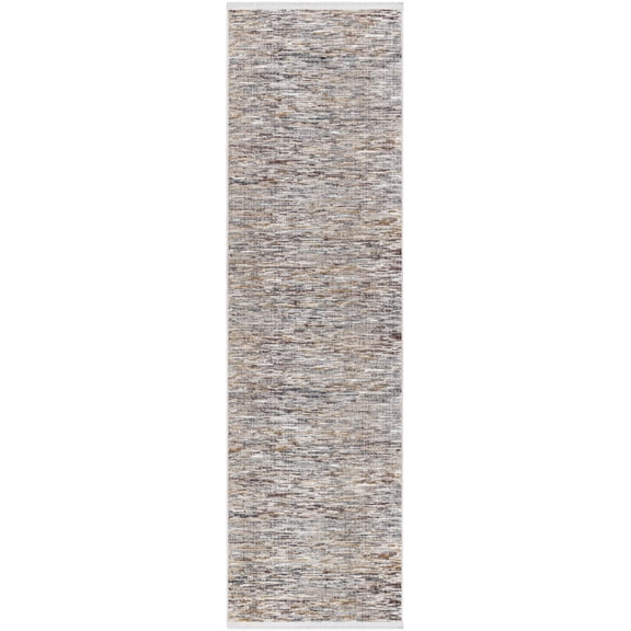 BoutiqueRugs Apria Contemporary Runner Rug - Natural Gray, Taupe, Smoke - 2'7" x 9' Runner
