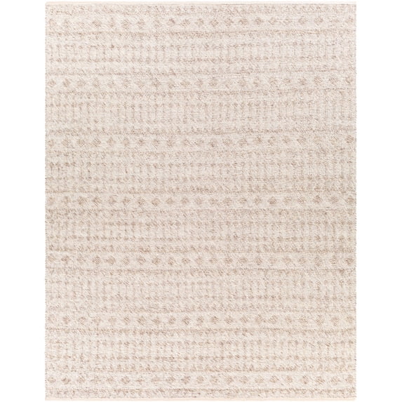 BoutiqueRugs Argonne Contemporary Area Rug - Silver Gray, White - 8' x 10'