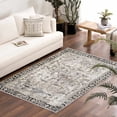 thumbnail image 1 of BoutiqueRugs Ariane Oriental Medallion Area Rug - Vintage Traditional Floral Carpet for Living Room - Machine Washable - Green, Sage, Cream - 18" x 18" Sample, 1 of 11
