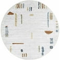 thumbnail image 1 of BoutiqueRugs Arnon Contemporary Area Rug - Machine Washable - Medium Gray, Gray, Navy - 6'7" Round, 1 of 17