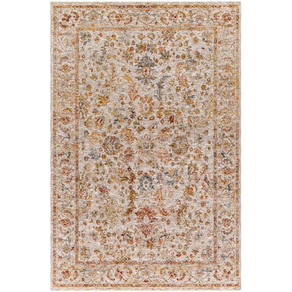 BoutiqueRugs Asabi Traditional Area Rug - Light Sage, Tan, Mustard - 6'7" x 9'6"