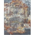 thumbnail image 1 of BoutiqueRugs Auckley Colorful Abstract Area Rug - Navy, Ice Blue, Rust - 5'3" x 7', 1 of 8