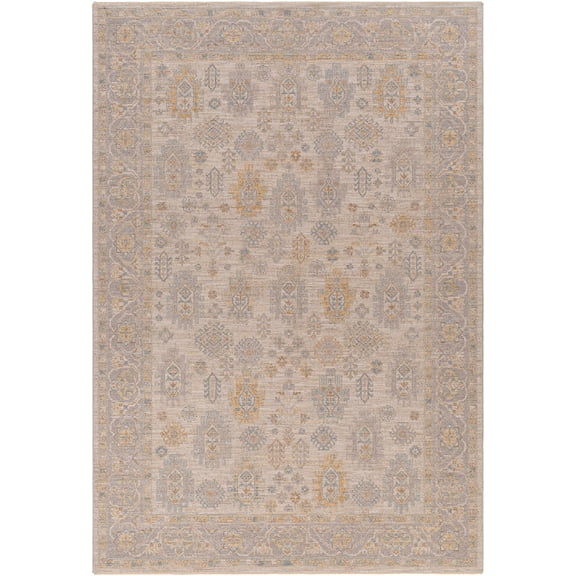BoutiqueRugs Ayele Traditional Floral Area Rug - Medium Gray, Taupe, Mustard - 12' x 15'