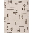 thumbnail image 1 of BoutiqueRugs Azriel Contemporary Area Rug - Machine Washable - Peach, Dark Brown - 2' x 2'11", 1 of 11