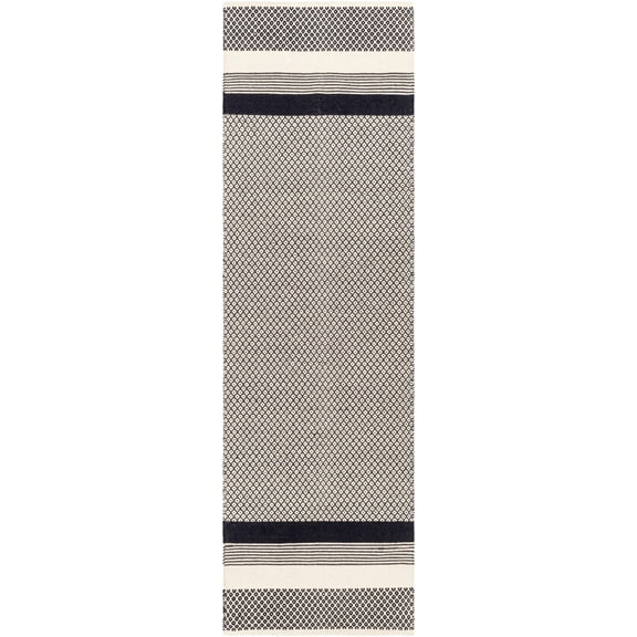 BoutiqueRugs Bacag Southwestern Runner Rug - Black, Beige - 2'6" x 8' Runner