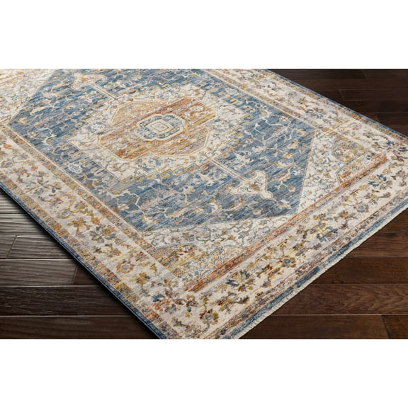 Boutique Rugs Bagakay Traditional Area Rug - Navy, Light Blue, Burnt Orange - 8'10" x 13'