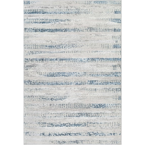 BoutiqueRugs Banana Contemporary Area Rug - Navy, Peach, Cream - 5'3" x 7'
