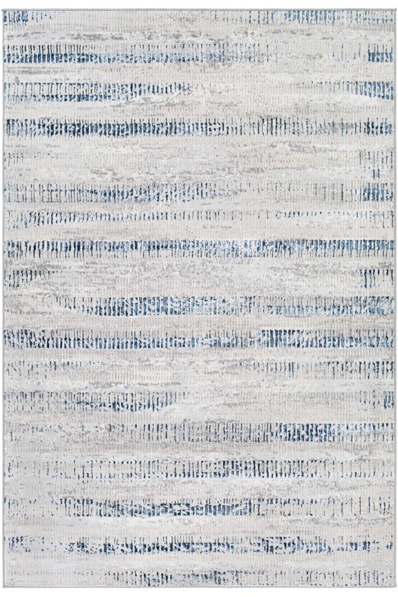BoutiqueRugs Banana Contemporary Area Rug - Navy, Peach, Cream - 7'10" x 10'