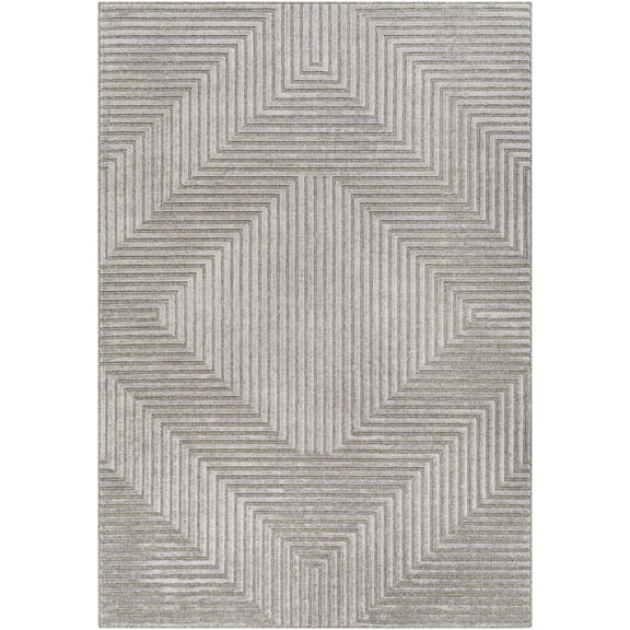 BoutiqueRugs Banayoyo Modern Viscose & Wool Area Rug - Light Slate, Gray - 2' x 2'11"