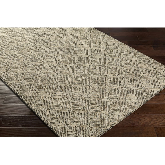 BoutiqueRugs Barahan Bohemian, Transitional Area Rug - Ivory, Charcoal, Black - 2' x 3'