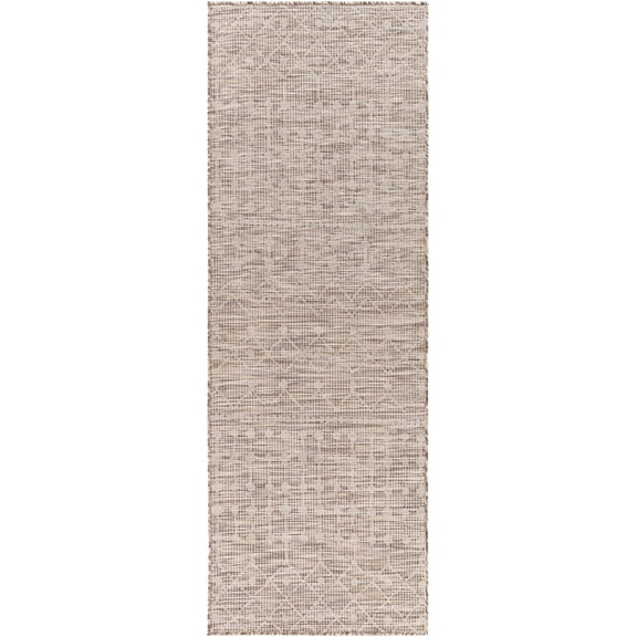 BoutiqueRugs Barnsbury Bohemian, Transitional Runner Rug - Outdoor Safe - Dark Red, Tan, Cream - 2'6" x 7'3" Runner