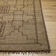 thumbnail image 1 of BoutiqueRugs Batya Contemporary Geometric Medallion Jute Area Rug - Modern Hand Woven Natural Fiber Carpet for Living Room, Bedroom, Dining Room - Beige, Dark Red - 8' x 10', 1 of 5