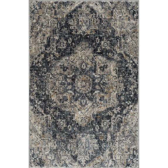 BoutiqueRugs Beaudesert Traditional Area Rug - Teal, Blue, Light Gray - 2'7" x 3'11"