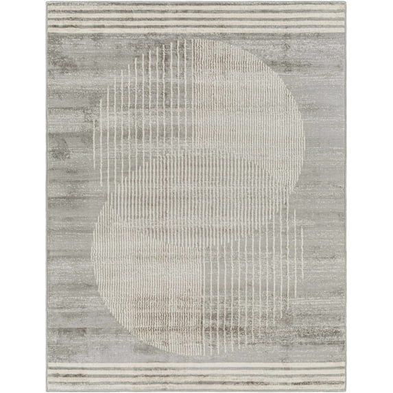 BoutiqueRugs Beauregard Contemporary Bohemian Geometric Area Area Rug - Gray, Cream, Light Slate - 8'11" x 12'4"