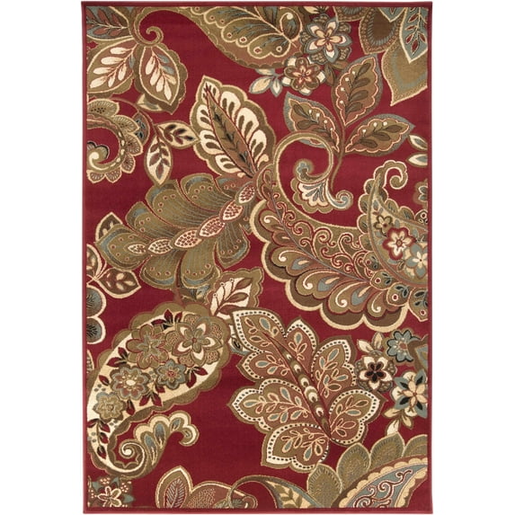 BoutiqueRugs Beedeville Traditional Floral Extra Large Area Rug - Oriental Patterned Carpet for Living Room, Bedroom - Rust, Sage, Cream - 9' x 12' (9x12)