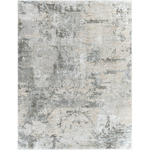 BoutiqueRugs Bennet Contemporary Area Rug - Medium Gray, Taupe, Light Gray - 6'7" x 9'6"