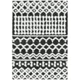 thumbnail image 1 of BoutiqueRugs Bente Boho Moroccan Geometric Shag for Living Room, Bedroom, Dorm, Kids Room - Black, White - 6'7" x 9'6" (6x9), 1 of 6