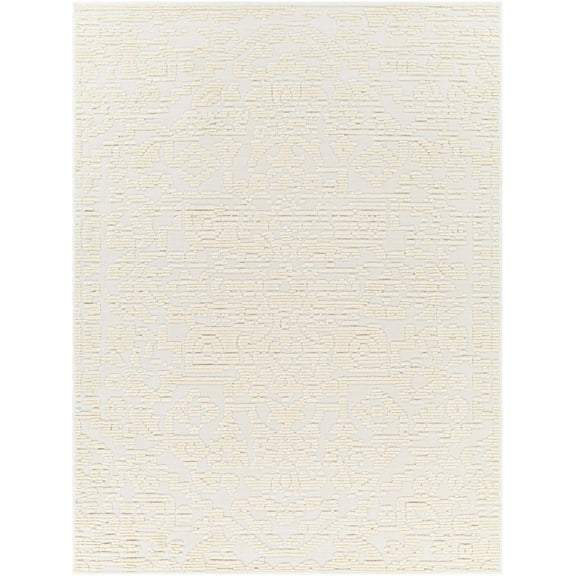 Boutique Rugs Beren Traditional, Transitional Area Rug - Machine Washable - White, Off White - 2'10" x 2'