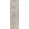 thumbnail image 1 of Boutique Rugs Bethany Boho Vintage Neutral Color Runner Rug - Farmhouse Traditional Medallion Carpet for Hallway, Kitchen - Machine Washable - Pink, Beige, Sage, Brown - 2'7" x 10' (2x10), 1 of 12
