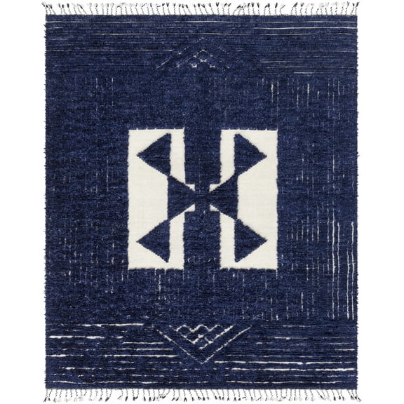 BoutiqueRugs Billinge Bohemian, Transitional Area Rug - Cream, Navy - 2' x 3'