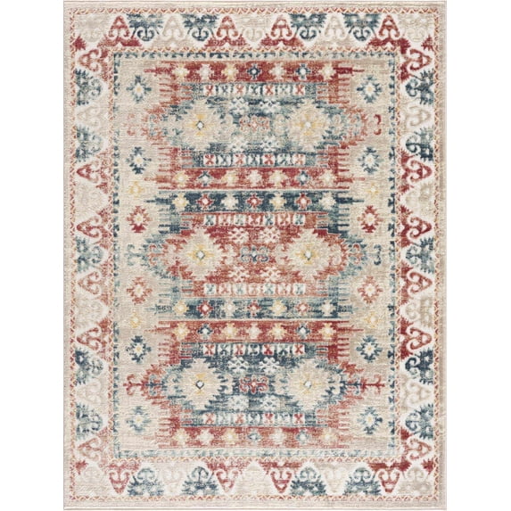 BoutiqueRugs Bindi Traditional, Vintage Area Rug - Blue, Light Rose - 2' x 3'