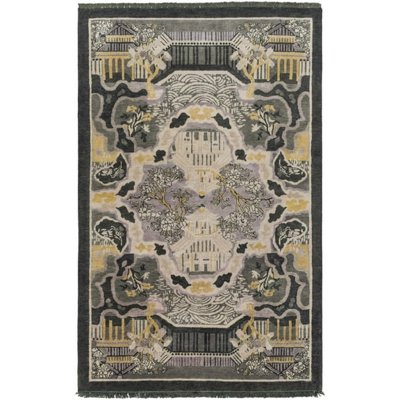 BoutiqueRugs Binger Traditional Area Rug - Green, Tan, Ivory - 8' x 11'