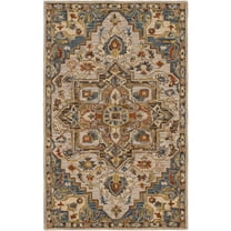 BoutiqueRugs Birtley Traditional Area Rug - Rust, Blue, Slate Blue - 2' x 3'