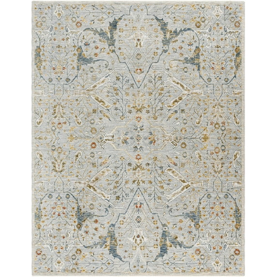 BoutiqueRugs Bornova Traditional Area Rug - Denim, Light Gray, Cream - 2'7" x 3'11"