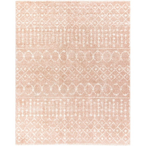 BoutiqueRugs Box Bohemian, Transitional Area Rug - Blush, Cream - 7'10" x 10'
