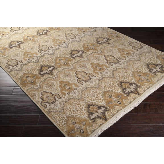 BoutiqueRugs Brimson Traditional Area Rug - Dark Brown, Denim, Light Brown - 2' x 3'