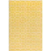 BoutiqueRugs Bryceville Contemporary Area Rug - Ivory, Mustard - 4' x 6'